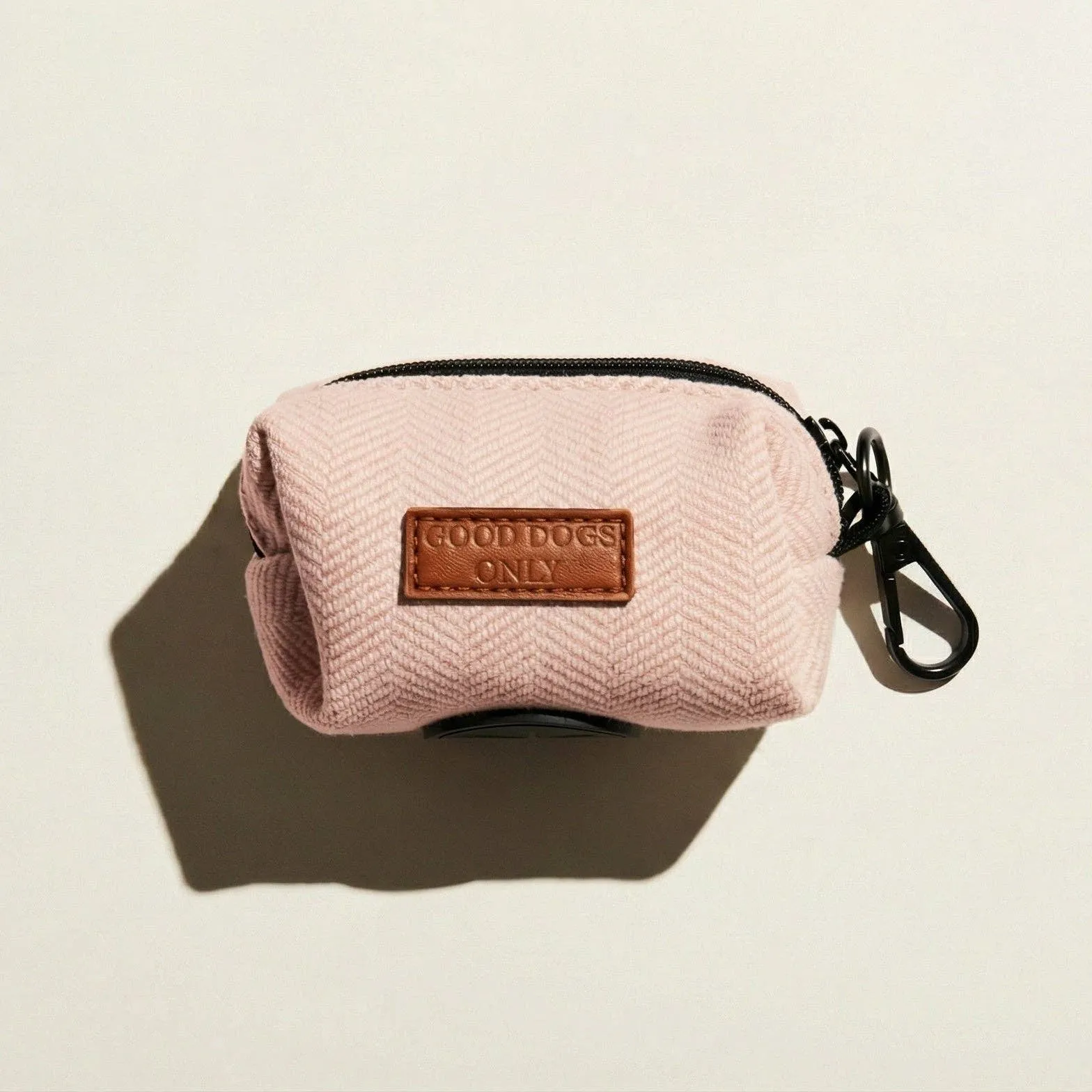 Tweed waste bag holder in Blush